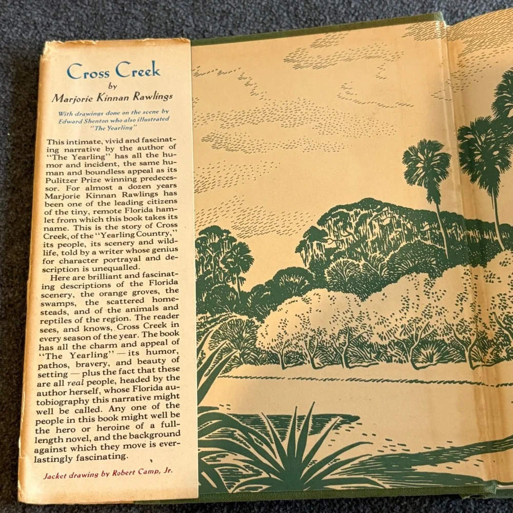 Cross Creek Marjorie Kinnan Rawlings 1942 First Edition Hardcover Scribner A